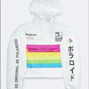 Polaroid crop windbreaker.